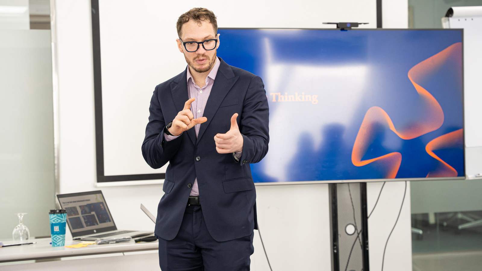 Joseph Sherlock teaching a seminar at King’s College London